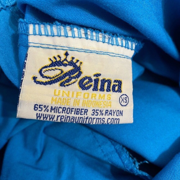 Reina Scrub Bottom Medical Uniform Turquoise Drawstring Pants XS - Picture 12 of 12